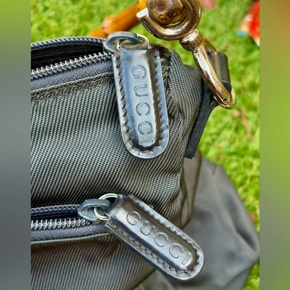 Gucci Nylon Bag Authentic Broken Bamboo Handle - Picture 11 of 13